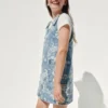 Kinder-Jeansrock mit Blumenmuster