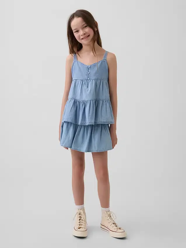 Kinder-Jeansrock mit Stufenschnitt