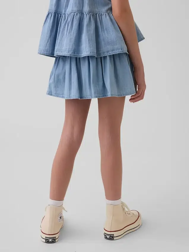 Kinder-Jeansrock mit Stufenschnitt