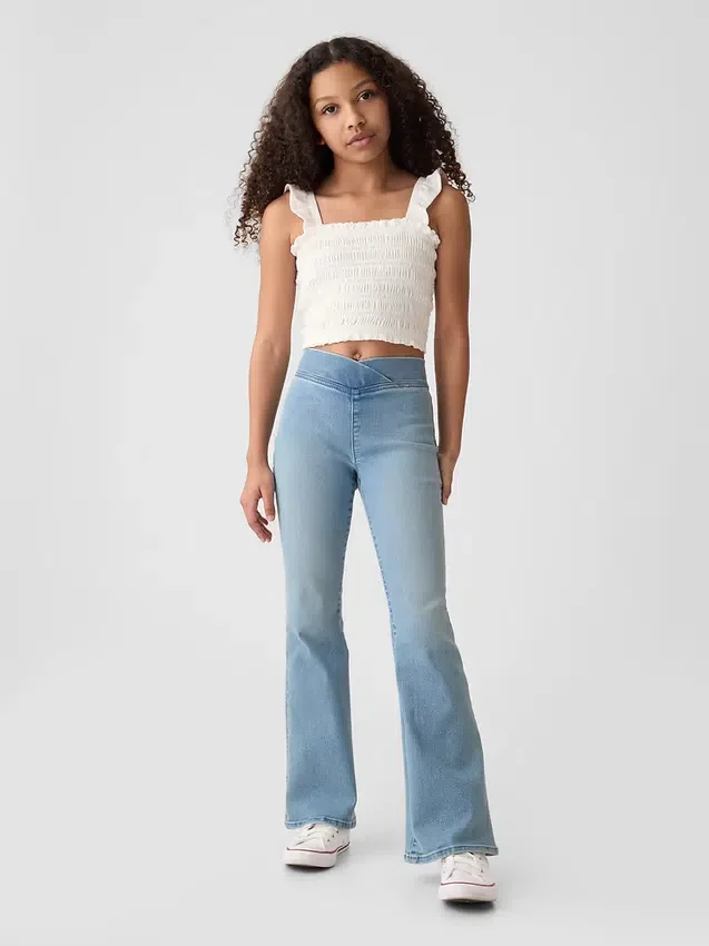 Kinder-Jeggings mit hoher Leibhöhe und ausgestelltem Bein