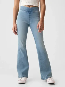 Kinder-Jeggings mit hoher Leibhöhe und ausgestelltem Bein