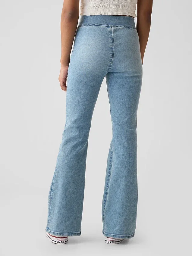 Kinder-Jeggings mit hoher Leibhöhe und ausgestelltem Bein
