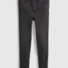 Kinder-Jeggings mit hoher Leibhöhe und Used-Look