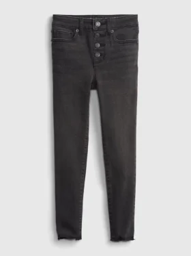 Kinder-Jeggings mit hoher Leibhöhe und Used-Look