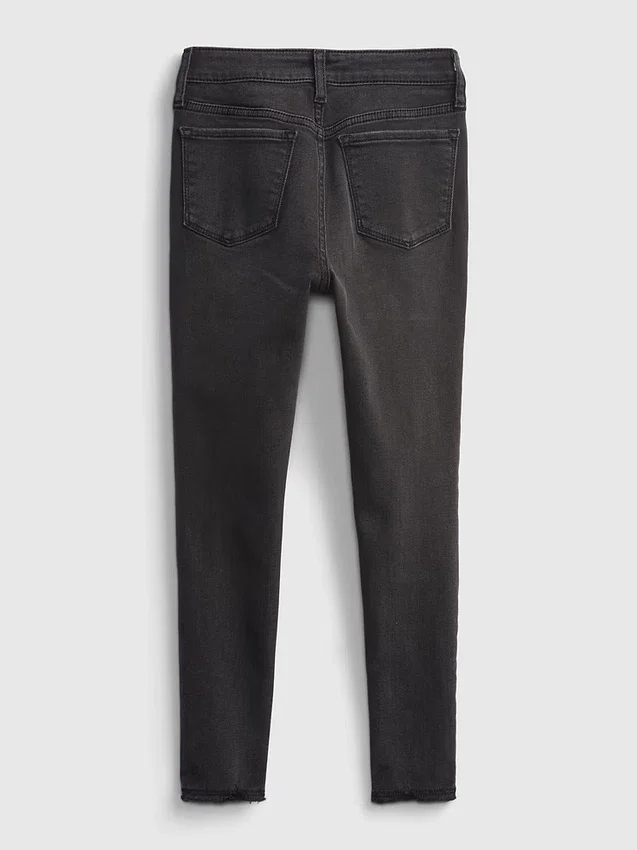 Kinder-Jeggings mit hoher Leibhöhe und Used-Look