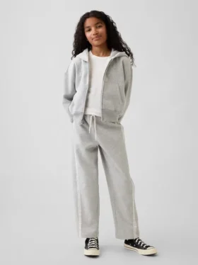 Kinder-Jogginghose „Vintagesoft“ im lockeren Schnitt mit Spitzenbesatz