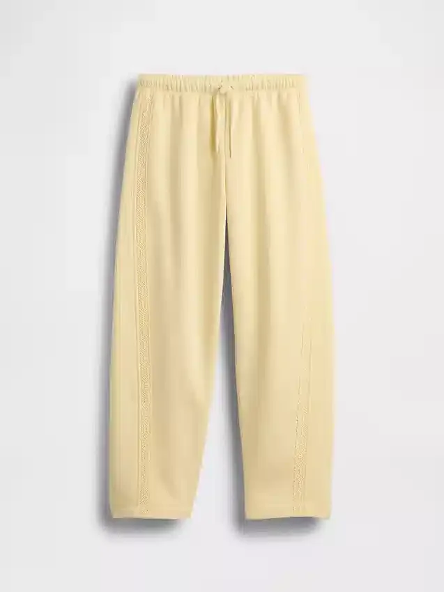 Kinder-Jogginghose „Vintagesoft“ im lockeren Schnitt mit Spitzenbesatz