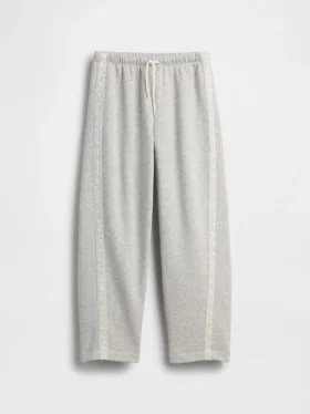 Kinder-Jogginghose „Vintagesoft“ im lockeren Schnitt mit Spitzenbesatz
