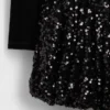 Kinder-Kleid aus verschiedenen Materialien mit Pailletten und Ballonrock