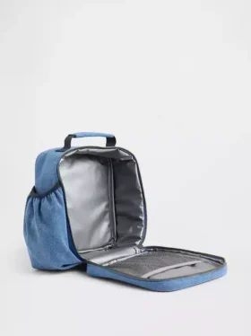 Kinder-Lunch-Tasche aus Denim mit Logo