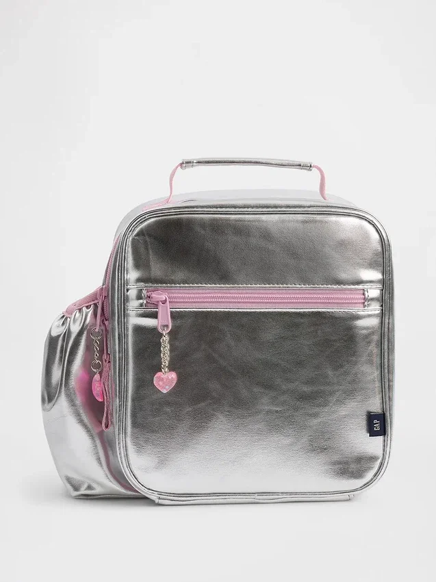 Kinder-Lunch-Tasche in Metallic-Optik