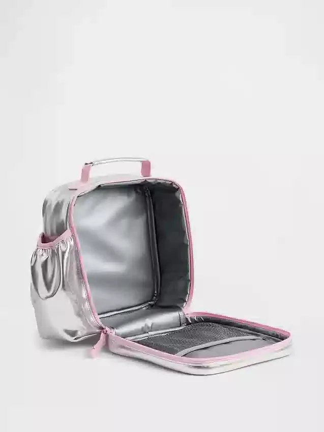 Kinder-Lunch-Tasche in Metallic-Optik