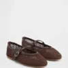 Kinder-Mary-Jane-Ballerinas aus Häkelstoff