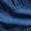 Kinder-Mini-Kleid aus Denim mit Puffärmeln