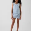 Kinder-Oberteil aus Denim mit Gingham-Muster