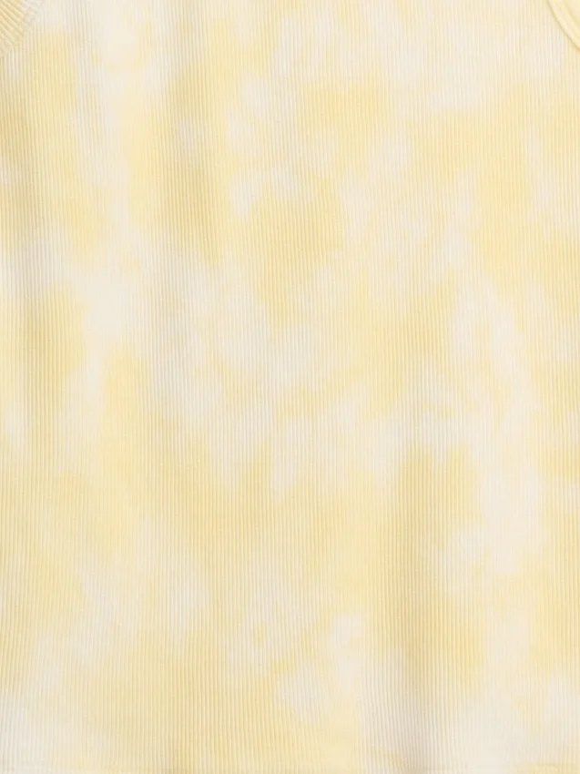 Kinder-Oberteil aus Rippstrick mit Tie-Dye-Effekt