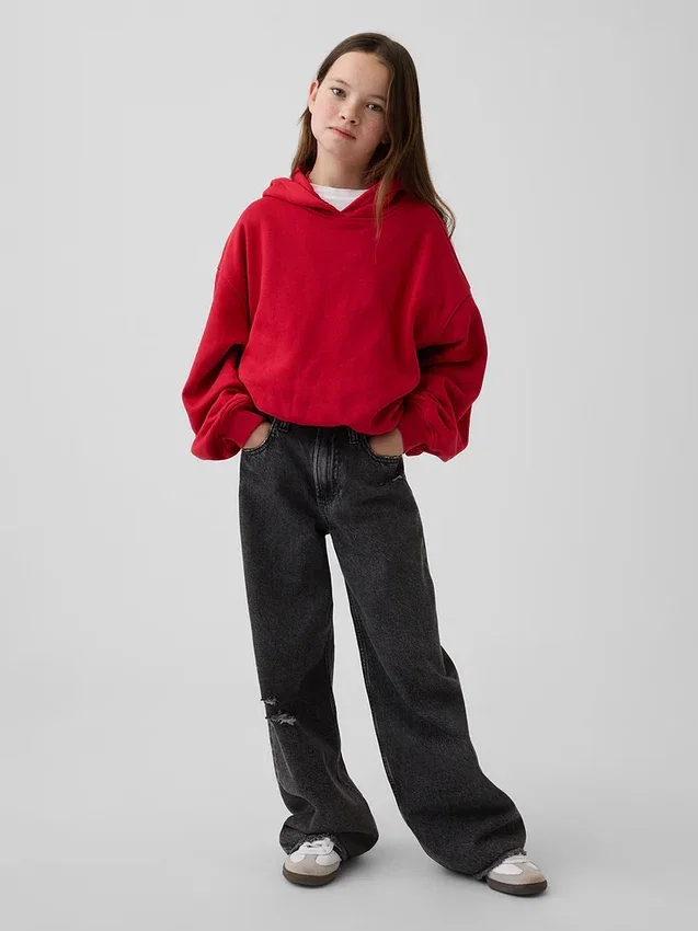 Kinder-Oversize-Bubble-Hoodie aus Vintagesoft