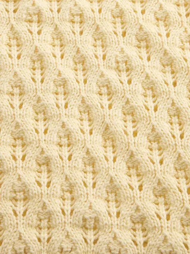 Kinder-Oversize-Pullover mit Rundhalsausschnitt aus Häkelstoff