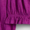 Kinder-Peplum-Oberteil aus Crinkle-Stoff