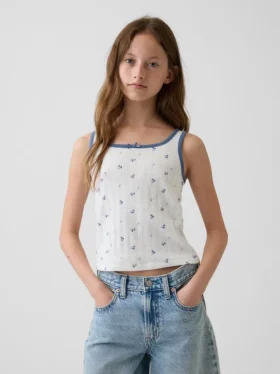 Kinder-Pointelle-Tanktop