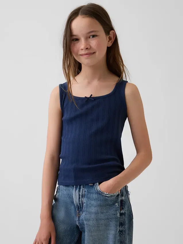 Kinder-Pointelle-Tanktop