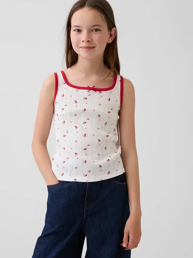 Kinder-Pointelle-Tanktop