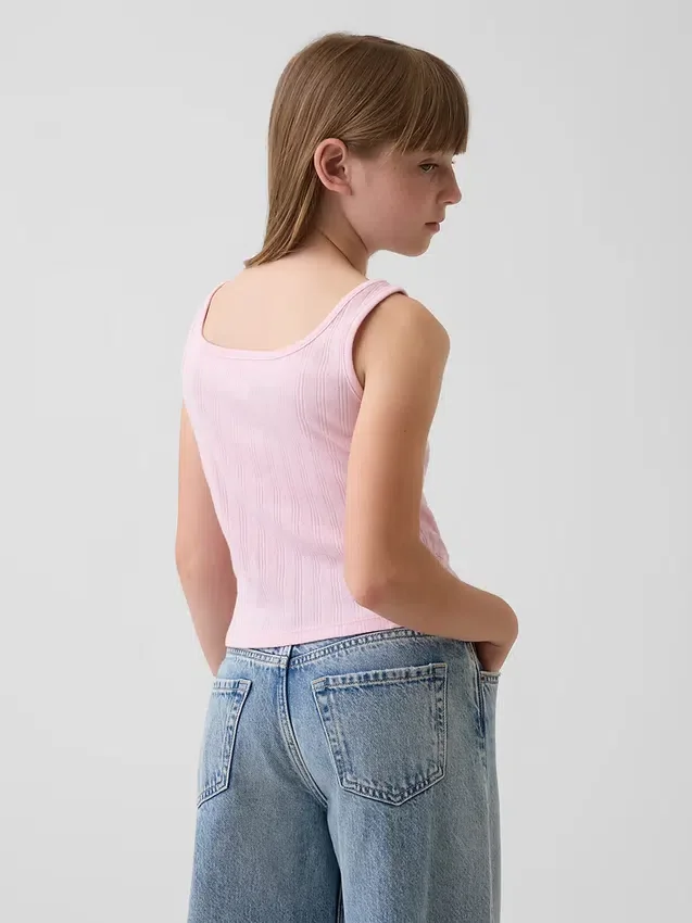 Kinder-Pointelle-Tanktop