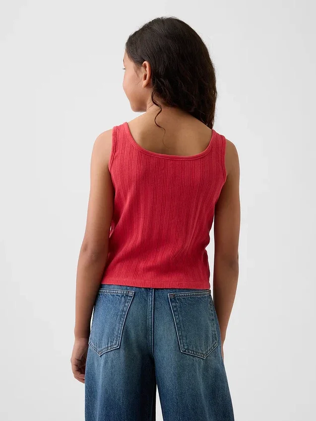 Kinder-Pointelle-Tanktop