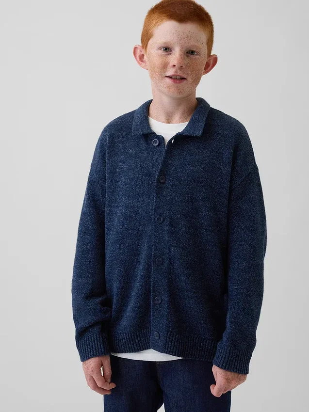 Kinder-Polo-Pullover in lockerer Passform