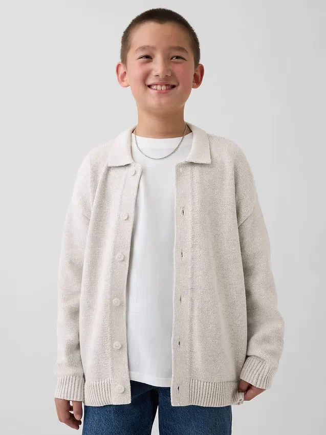 Kinder-Polo-Pullover in lockerer Passform