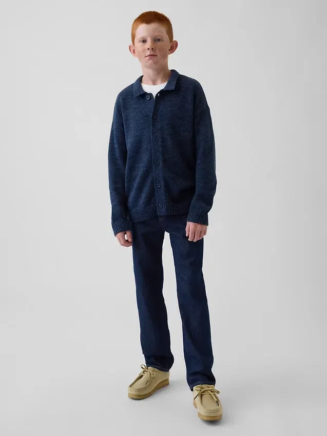 Kinder-Polo-Pullover in lockerer Passform
