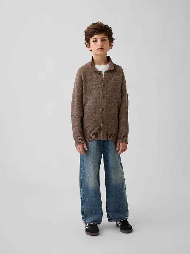 Kinder-Polo-Pullover in lockerer Passform