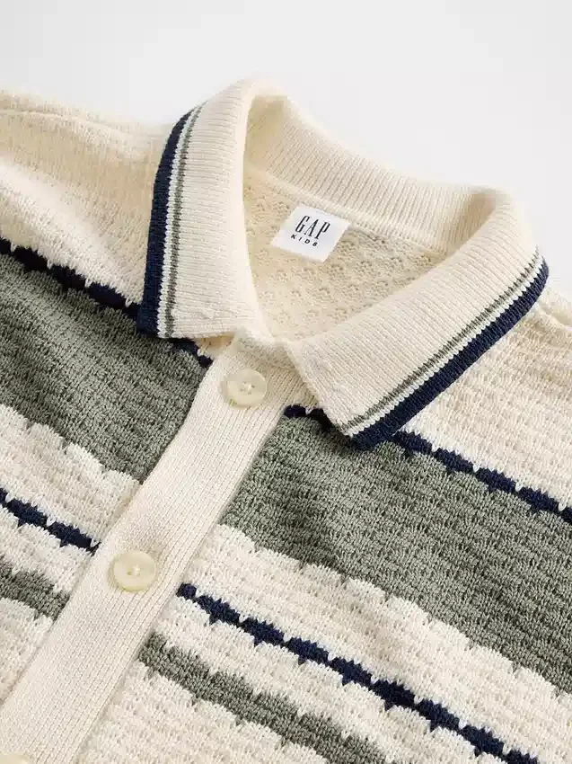 Kinder-Polo-Pullover in lockerer Passform