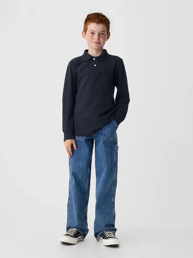 Kinder-Poloshirt aus Bio-Baumwolle