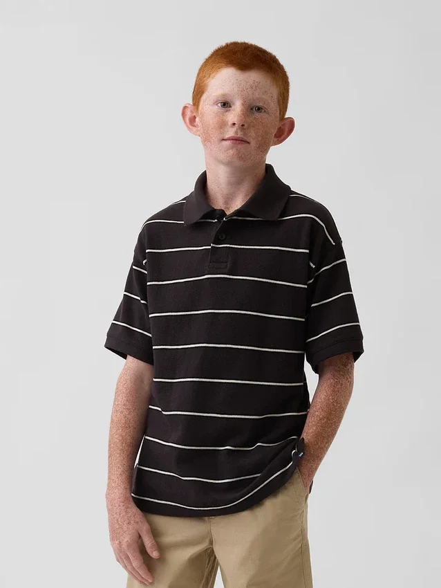 Kinder-Poloshirt aus Piqué mit lockerer Passform