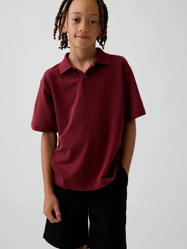 Kinder-Poloshirt aus Piqué mit lockerer Passform