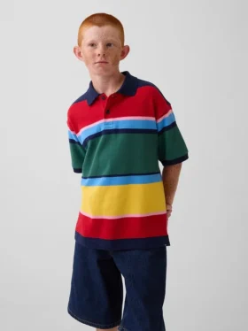 Kinder-Poloshirt aus Piqué mit lockerer Passform