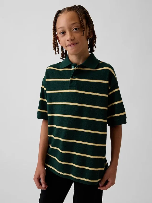 Kinder-Poloshirt aus Piqué mit lockerer Passform