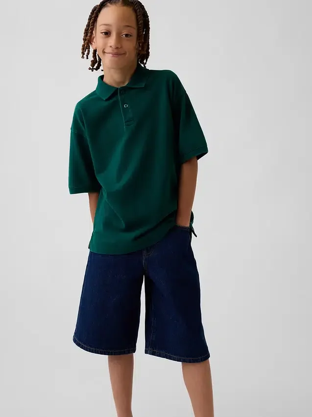 Kinder-Poloshirt aus Piqué mit lockerer Passform