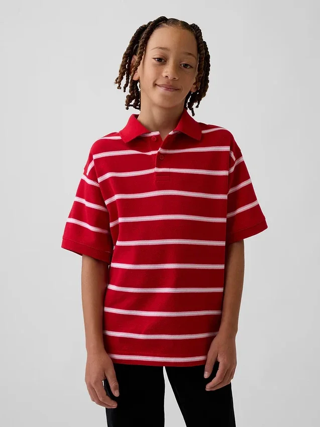 Kinder-Poloshirt aus Piqué mit lockerer Passform