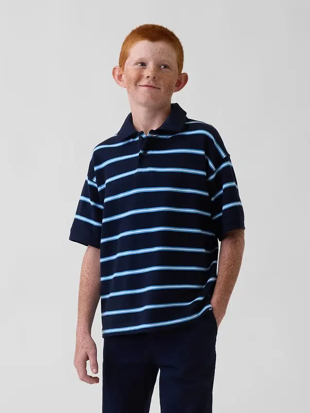 Kinder-Poloshirt aus Piqué mit lockerer Passform