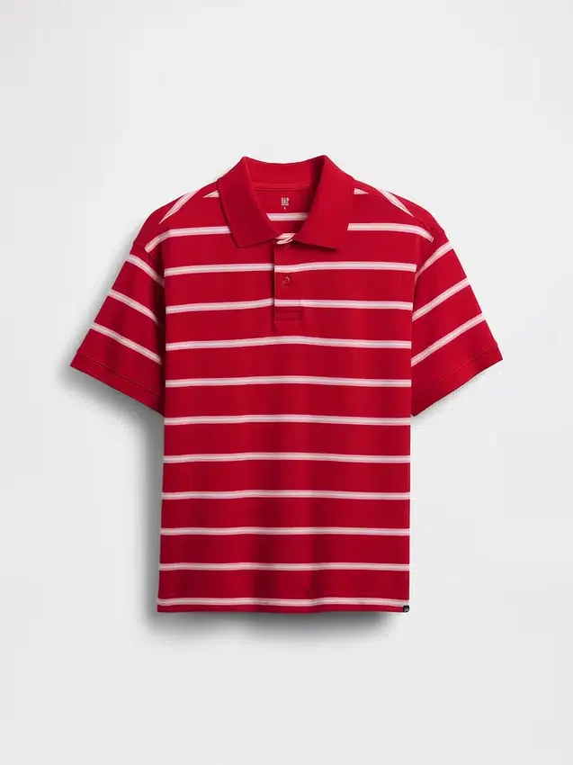Kinder-Poloshirt aus Piqué mit lockerer Passform
