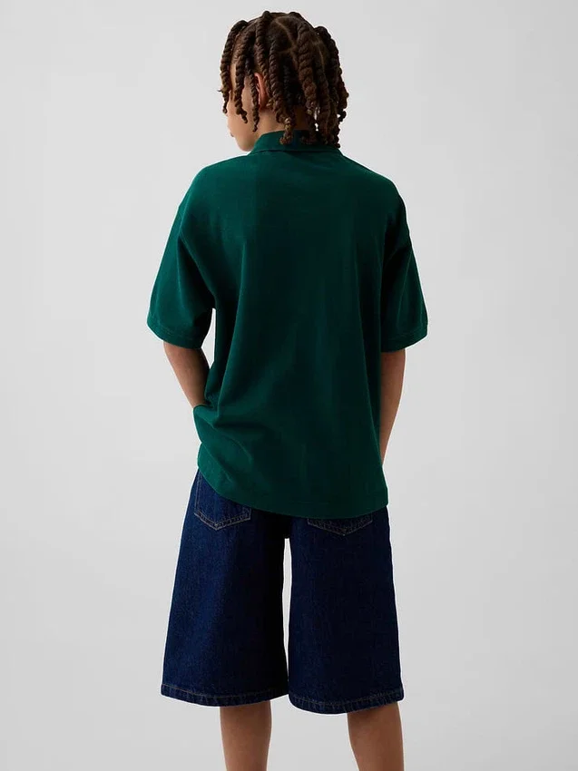 Kinder-Poloshirt aus Piqué mit lockerer Passform