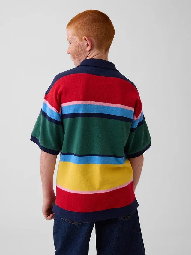 Kinder-Poloshirt aus Piqué mit lockerer Passform