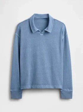 Kinder-Poloshirt aus schwerem Stoff in lockerer Passform