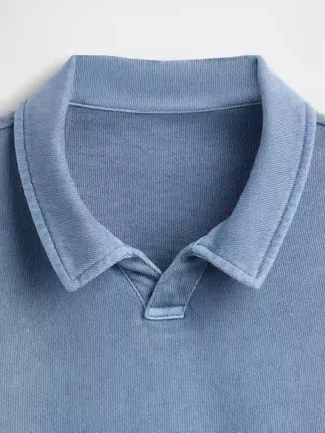 Kinder-Poloshirt aus schwerem Stoff in lockerer Passform