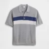 Kinder-Poloshirt mit Streifen in lockerer Passform