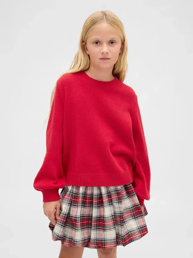 Kinder-Pullover „CashSoft“ mit Rundhalsausschnitt