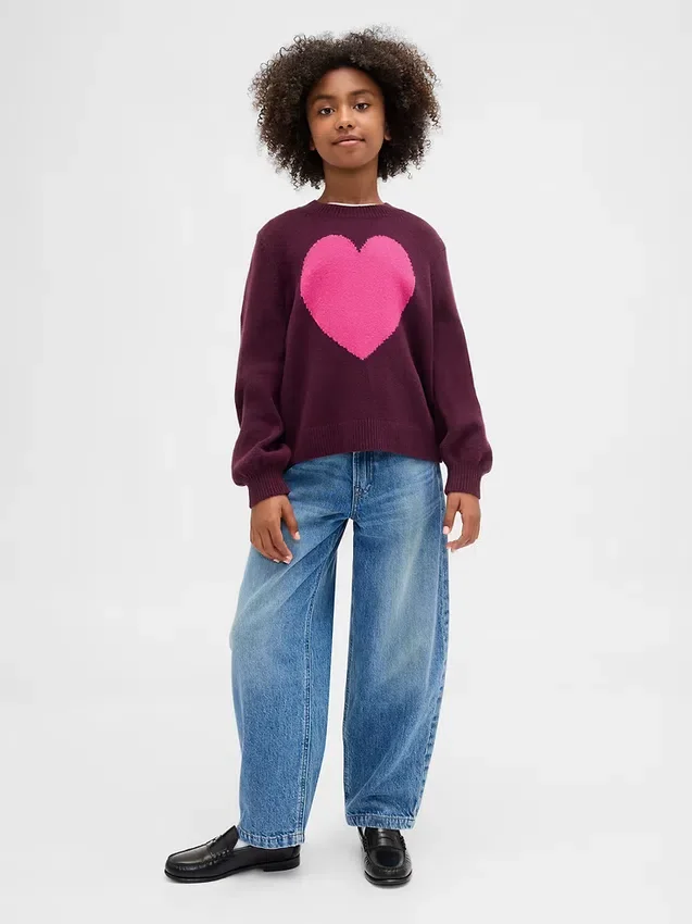 Kinder-Pullover „CashSoft“ mit Rundhalsausschnitt