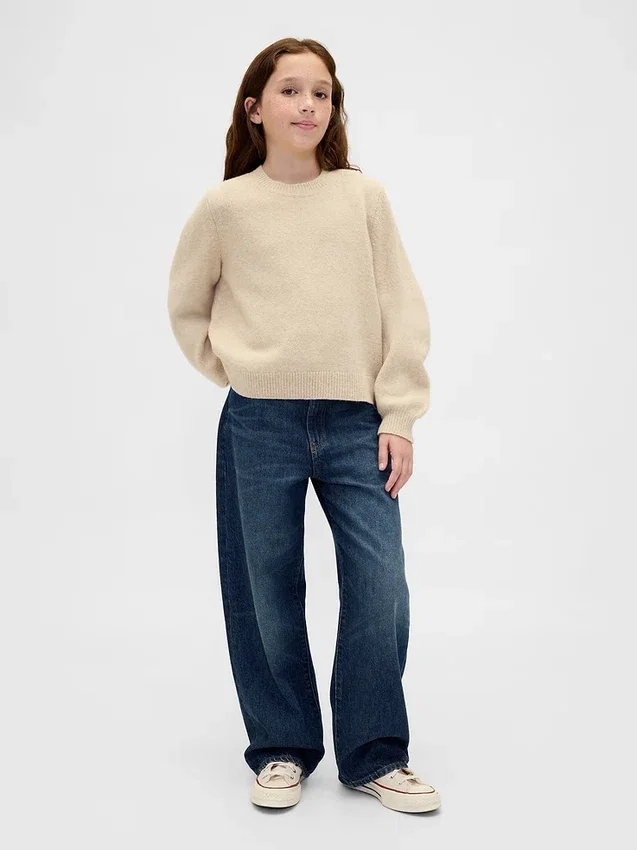 Kinder-Pullover „CashSoft“ mit Rundhalsausschnitt